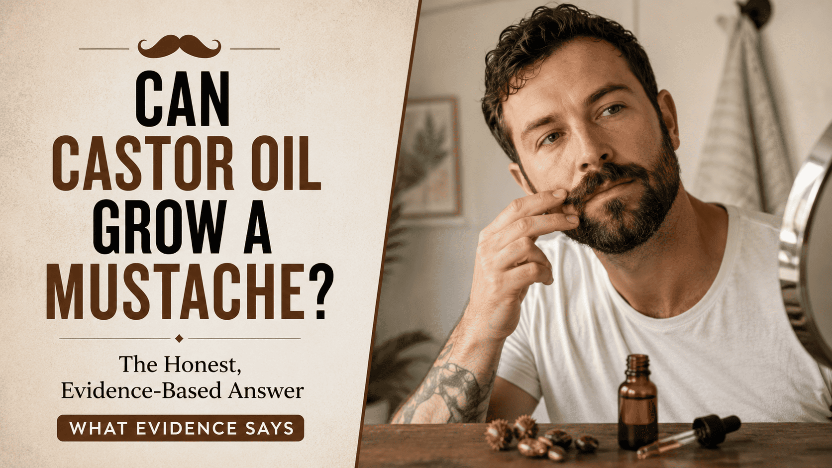 Can Castor Oil Grow a Mustache? (The Honest, Evidence-Based Answer)