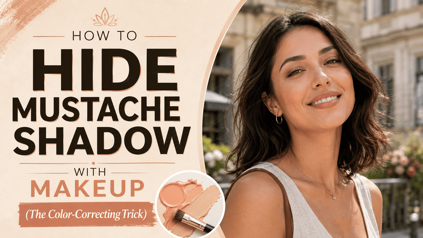 How to Hide Mustache Shadow With Makeup (The Color-Correcting Trick)