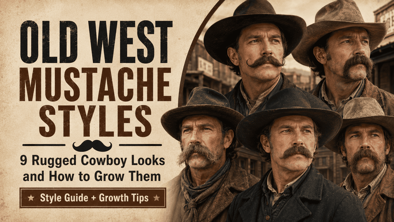 Old West Mustache Styles: 9 Rugged Cowboy Looks and How to Grow Them