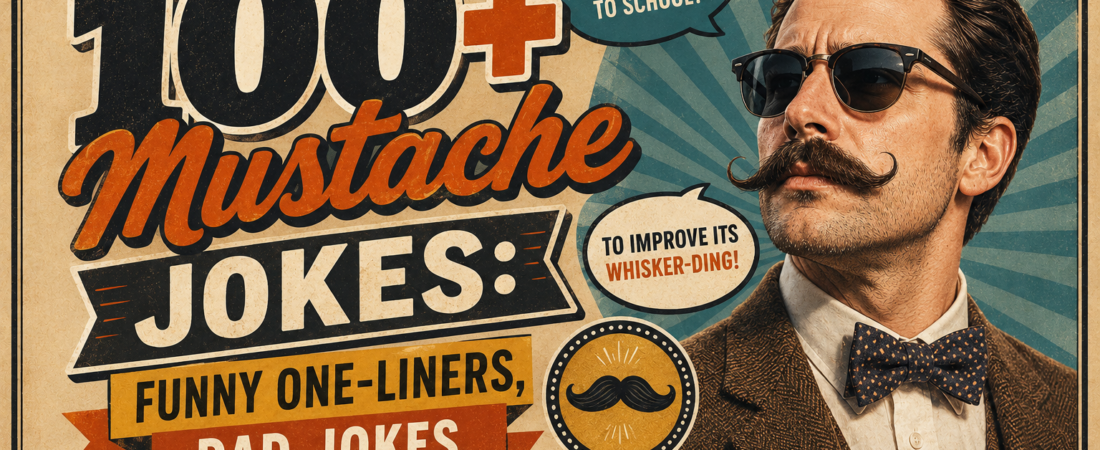 100+ Mustache Jokes: Funny One-Liners, Dad Jokes, and More