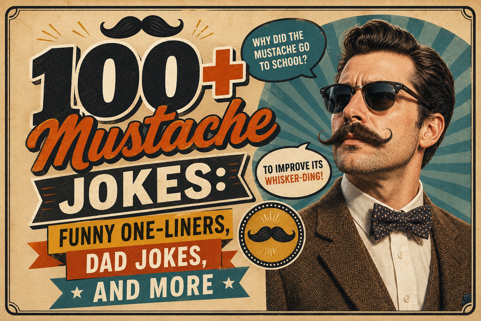 100+ Mustache Jokes: Funny One-Liners, Dad Jokes, and More