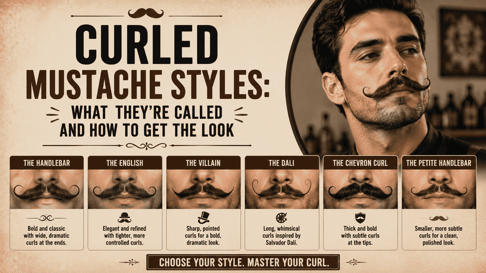 Curled Mustache Styles: What They’re Called and How to Get the Look
